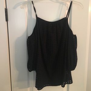 Black off the shoulder top